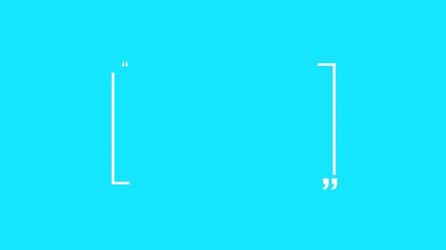 rectangle box with quotation marks animation. Rectangle doodle frames with quote. captivating audiences and sparking curiosity quotes frame border in transparent background with 4K animation.