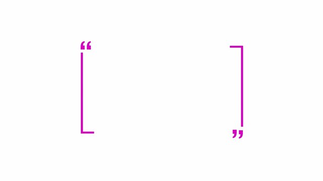 rectangle box with quotation marks animation. Rectangle doodle frames with quote. captivating audiences and sparking curiosity quotes frame border in transparent background with 4K animation.