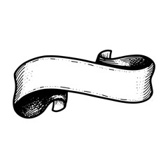 Vintage victorian outline elegant scroll banner