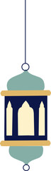 Hanging ramadan lanterns vector.