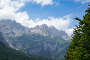 Obraz premium Remote Mountain Wilderness in the Valbona Valley, Albanian Alps