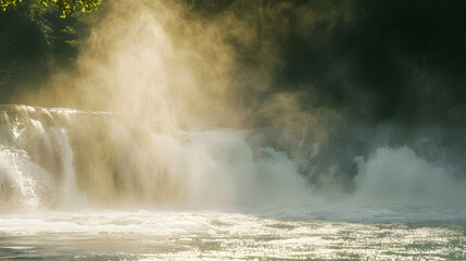 Waterfall in the wild park