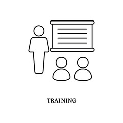 Simple Training icon for social media, app, and web design. Vector illustration, Eps 10.