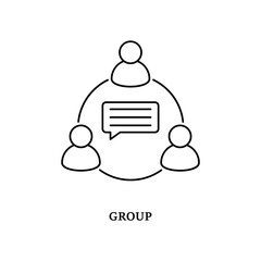 Simple Group icon for social media, app, and web design. Vector illustration, Eps 10.