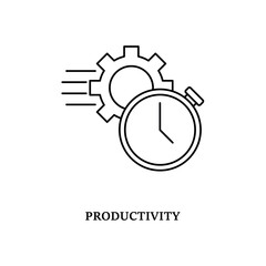 Simple Productivity icon for social media, app, and web design. Vector illustration, Eps 10.