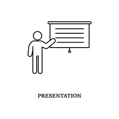 Simple Presentation icon for social media, app, and web design. Vector illustration, Eps 10.