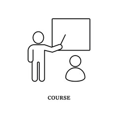 Simple Course icon for social media, app, and web design. Vector illustration, Eps 10.