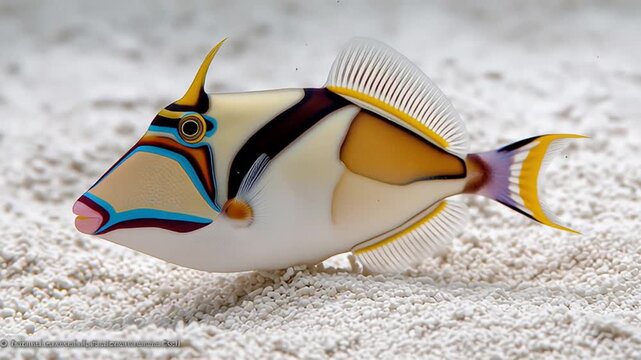 picasso triggerfish in a clean studio