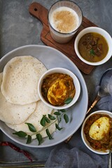 Kerala Breakfast Appam and egg roast | Vellayappam and Egg curry