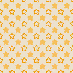 Seamless Beige and Yellow Star Pattern Background