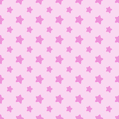 Seamless Pink Pastel Star Pattern Background