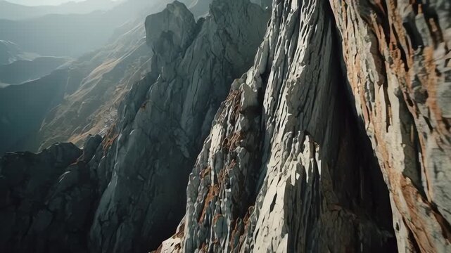 Rocky Mountain Landscape with Sunlight.