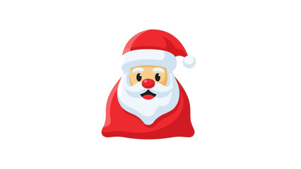 Obraz premium Smiling Santa Claus with Gift Bag Icon