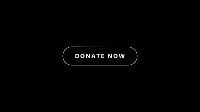 Simple White Oval Button With Text Donate Now On Black Background call to action donation