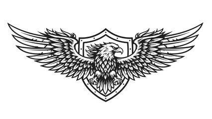 Obraz premium Eagle Emblem Shield Logo Design.