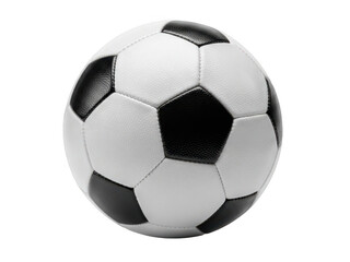 Fototapeta premium Traditional black and white soccer ball isolated on transparent background