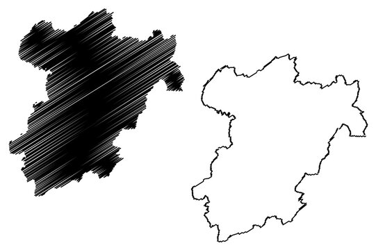 Capellen canton (Grand Duchy of Luxembourg, Administrative divisions) map vector illustration, scribble sketch Capellen map