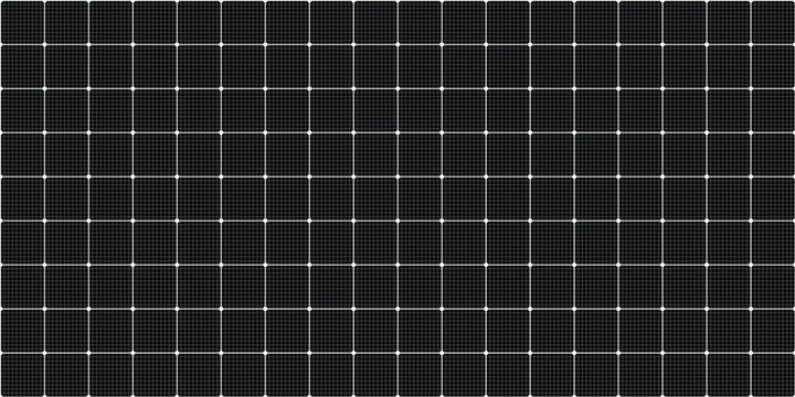 Grid pattern blueprint on black paper background, graph white notebook. Millimeter paper with architect gird and white tech dot. Drawing grid with map checker paper, vector illustration.