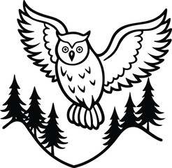 Obraz premium owl on white background
