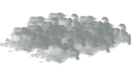 Obraz premium Puffy Cumulus Clouds Isolated on Transparent Background