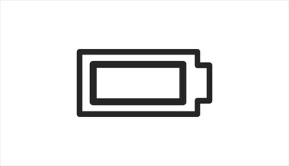 Fototapeta premium Simple line icon of a battery symbolizing power and energy.