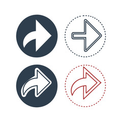 arrow icon set vector
