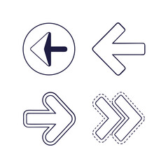 Modern navigation arrows for web and mobile interfaces