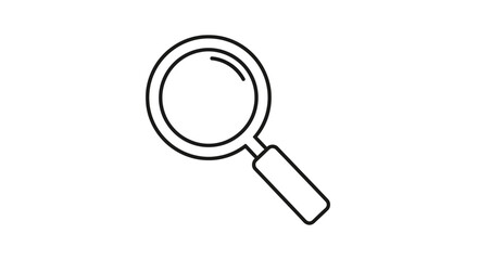 Simple Magnifying Glass Icon for Search and Discovery.