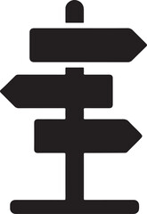 Fototapeta premium Market Direction Signpost icon, solid multi-arrow signpost, symbolizing corporate strategy