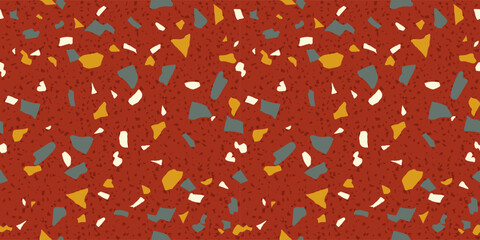 Stylish Dark Terrazzo Marble Seamless Pattern for Interior design, textile print and Surface Design