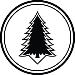 Fototapeta premium christmas tree icon vector illustration