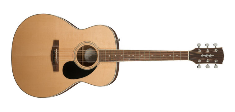 Acoustic guitar music instrument isolated on a transparent background