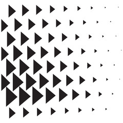 Black and white triangle halftone pattern background in EPS 10 format