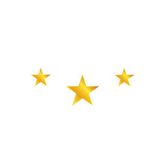 Premium metallic gold three stars ornament &ndash; A luxurious trio of glossy golden stars with a dominant center shape, perfect for premium badges, award graphics, and elegant branding compositions