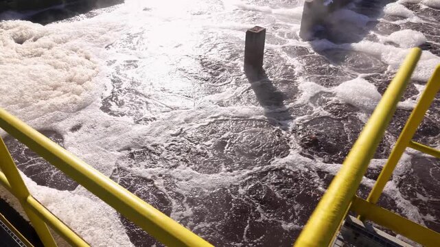 Wastewater treatment plants. Aeration tanks. Sedimentation tanks. 