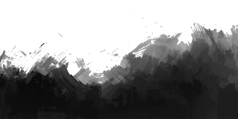 Panoramic view of a misty forest valley and mountain peaks under a soft morning sky at sunrise