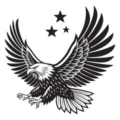 Obraz premium The Silent Strike and Absolute Authority of the Eagle’s Watch