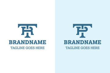 Letters TR TP Monogram Logo Set, for RT PT initials