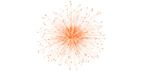 Obraz premium Striking orange firework explosion bursts vibrantly against the dark night capturing festive joy celebrations holidays
