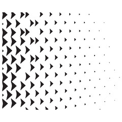 Black triangle shapes gradually decreasing in size