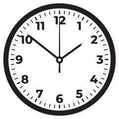 Clock showing ten minutes past eleven