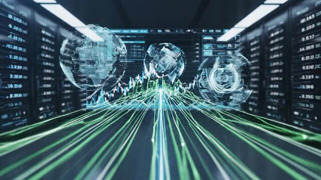 Global Network Data Visualization in Server Room