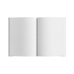 Open book with blank pages isolated on transparent background