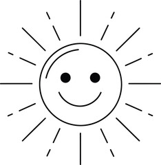 Simple Sun Icon Illustration