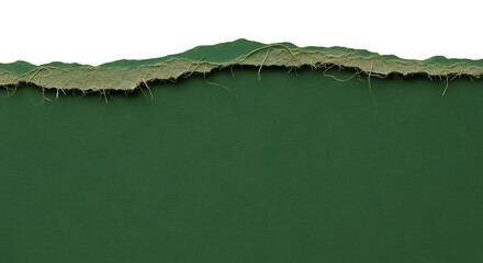 A green landscape with a mountain range isolated on transparent background