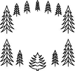 Obraz premium christmas trees background