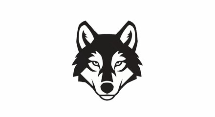 Obraz premium Stylized Wolf Head Icon Vector Illustration.