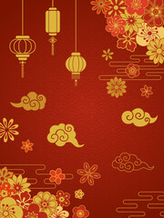 中国の花と春節のイメージ背景