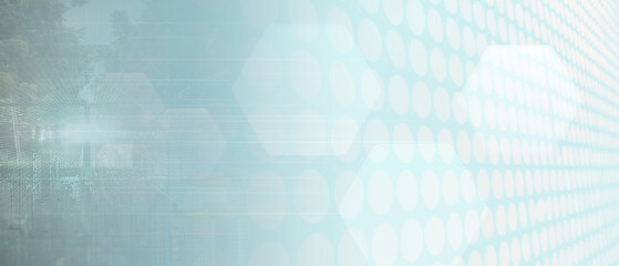 Obraz premium Abstract Light Blue Technology Background with Digital Grid