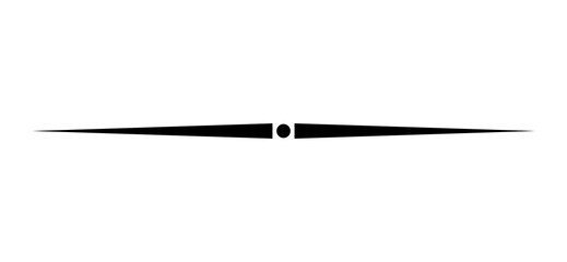 Black horizontal divider line with center dot 
